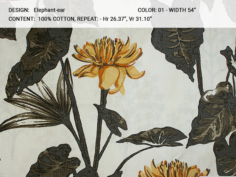 elephant ear fabric collection cover - Catania Silks